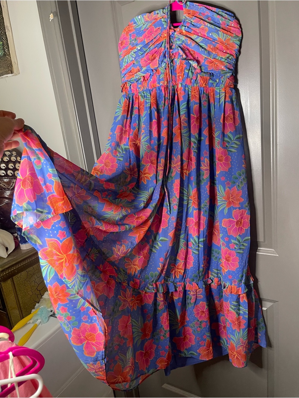 Anaya with love NWT bridesmaids dress maxi lined size US 12 sequined top
